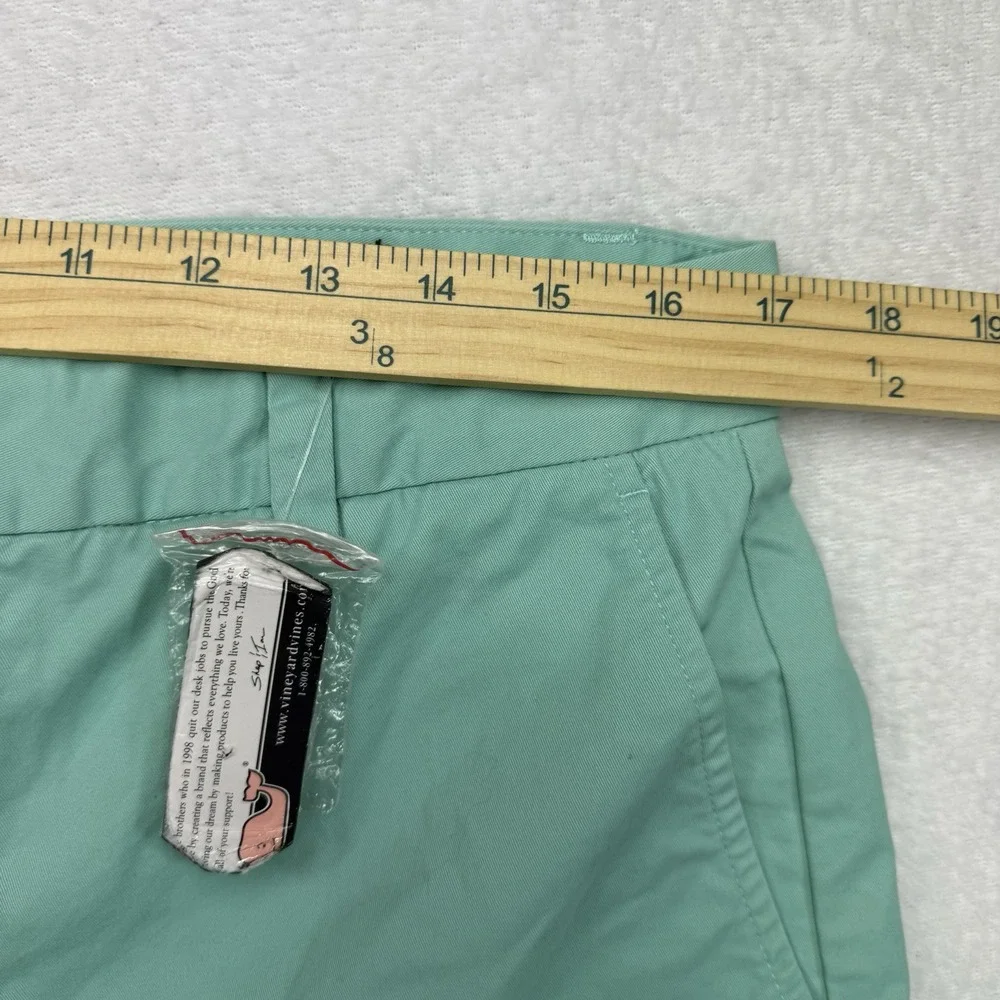 Vineyard Vines Breaker Shorts Size 34 Aqua Chino Flat Front Casual - Picture 4 of 8